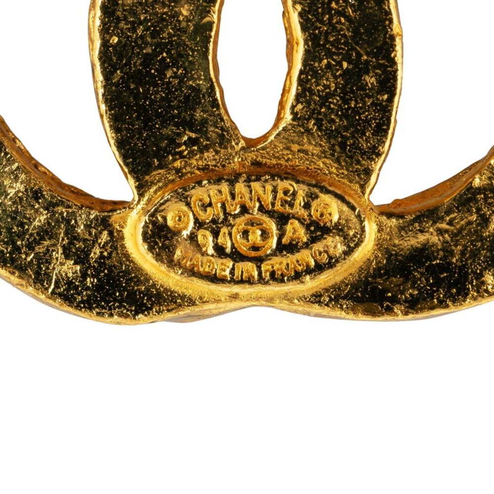 CHANEL Authentic Gold Logo Brooch - Picture 3 of 3